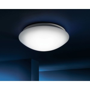 Weiße LED-Deckenleuchte Putz, Ø 27 cm, für angenehmes Raumlicht.