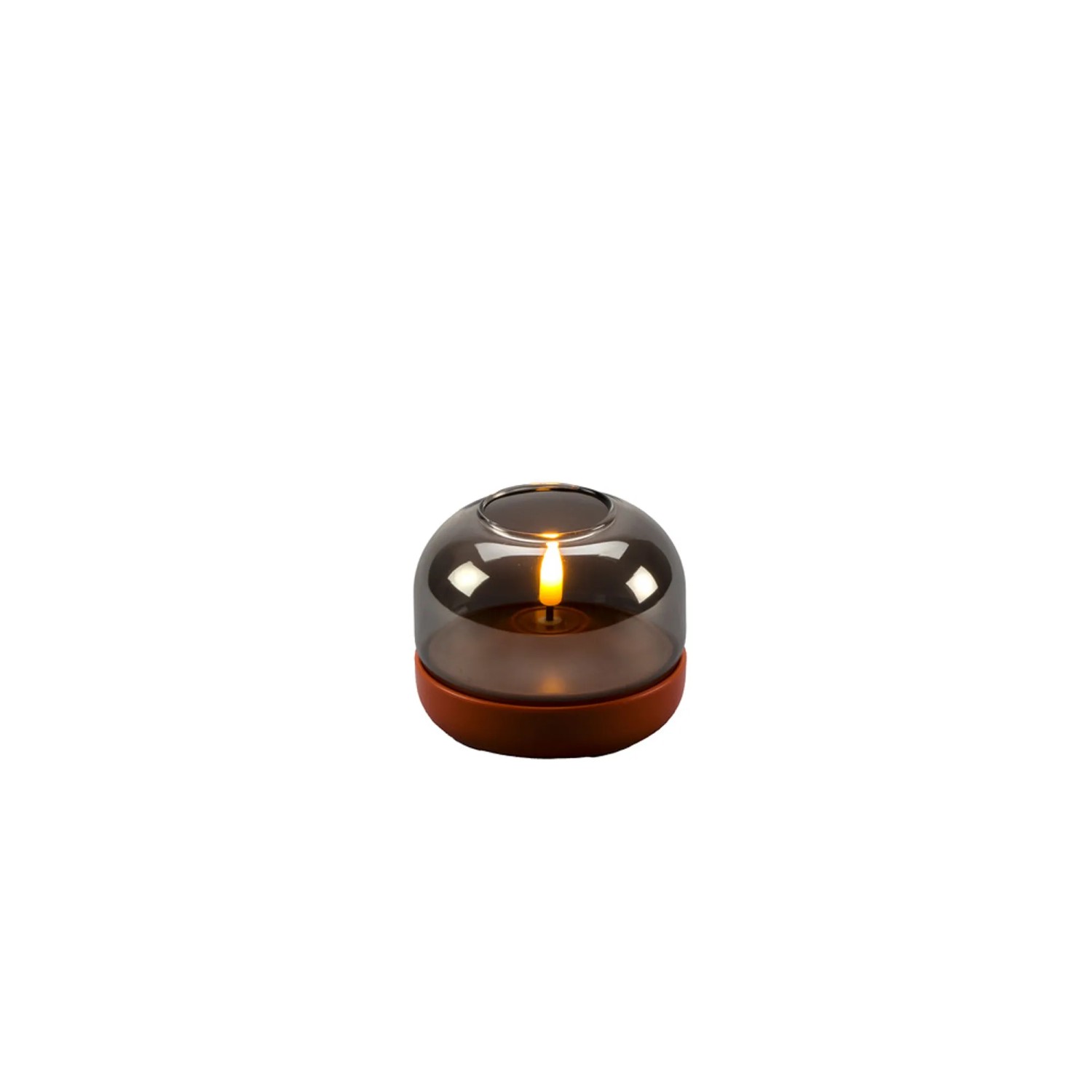 Konstsmide LED-Kerze Glas Batteriebetrieb Sockel Terracotta