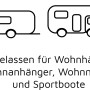 Symbole: Haus, Wohnwagen, Wohnmobil, Segelboot. Geeignet für Kohlenmonoxid-Melder in Wohnräumen und Fahrzeugen.