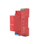 Rotes Shelly Relaismodul Pro 1PM mit 1 Kanal und 16 A für die Hausautomation.
