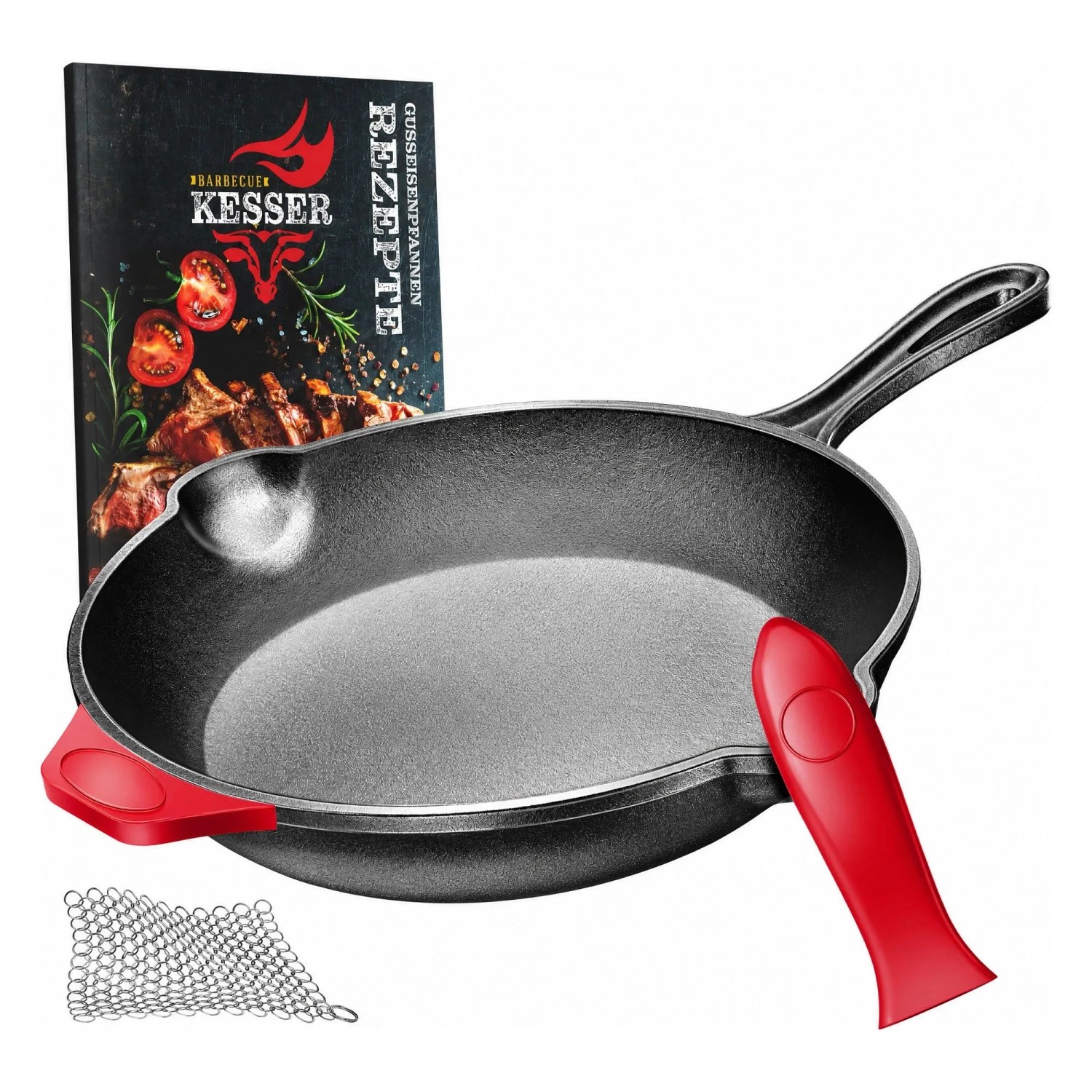 KESSER Gusseisenpfanne Voreingebrannt für Induktion 26 cm Bratpfanne
