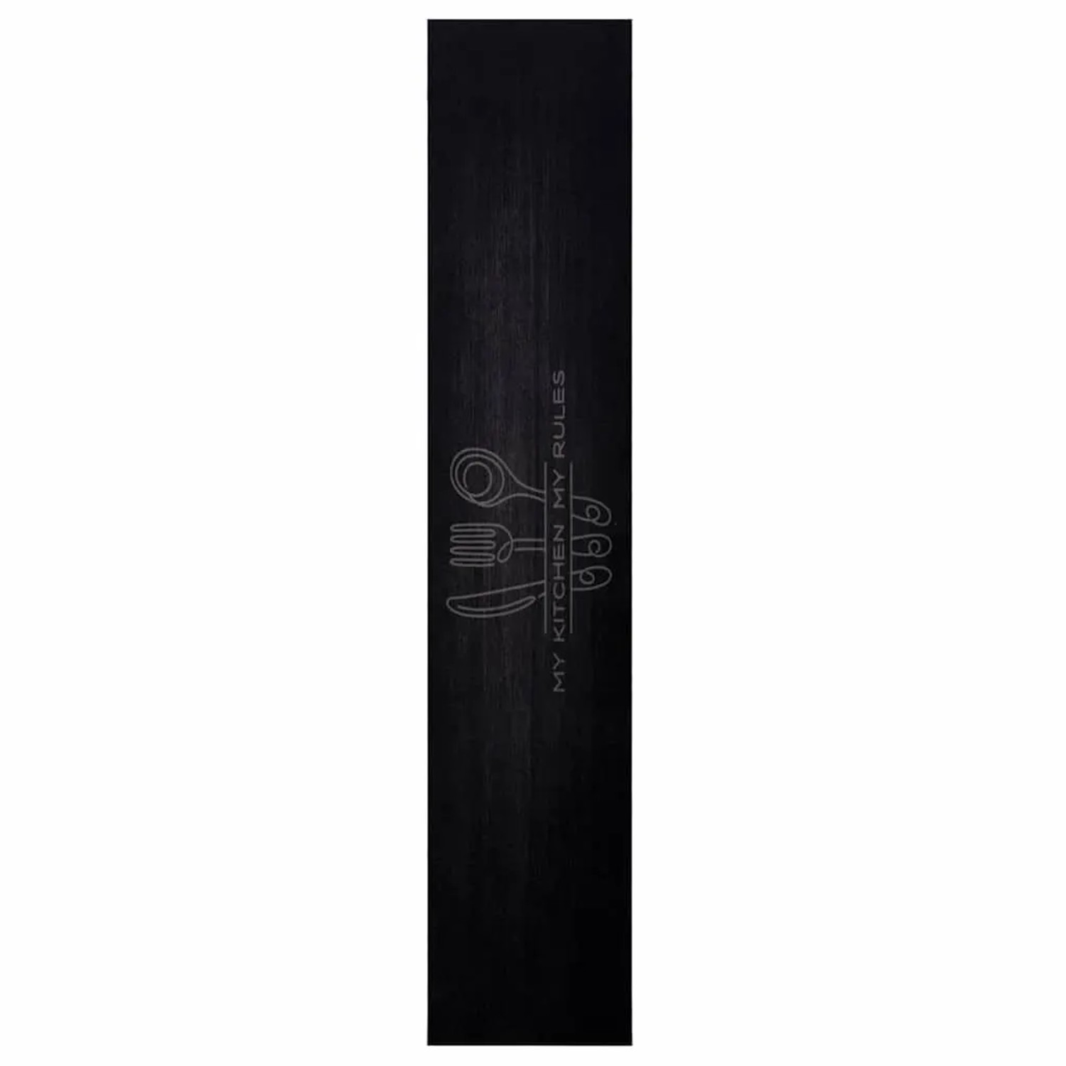 vidaXL Küchen Teppich Schwarz 300 x 60 cm Samt 42013430