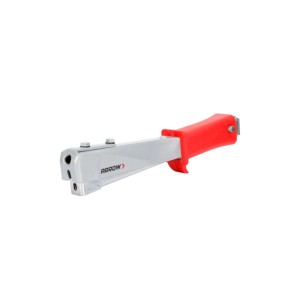 Arrow Hammertacker HT55 für Flachdrahtklammern, rot-silber, für Dach- und Folienarbeiten.