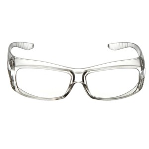 Transparente Dräger Überbrille X-pect 2400 für Brillenträger, Augenschutz bei der Arbeit.
