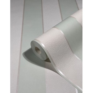 Marburg Vliestapete Ivy mit Streifen in Weiß und Grün. Dekorative Tapete mit FSC®-Zertifizierung.