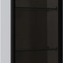 Pelipal Quantum 05 Vitrinen-Wandschrank, Weiß Glanz, 30 cm mit Rauchglastür und LED-Spot.