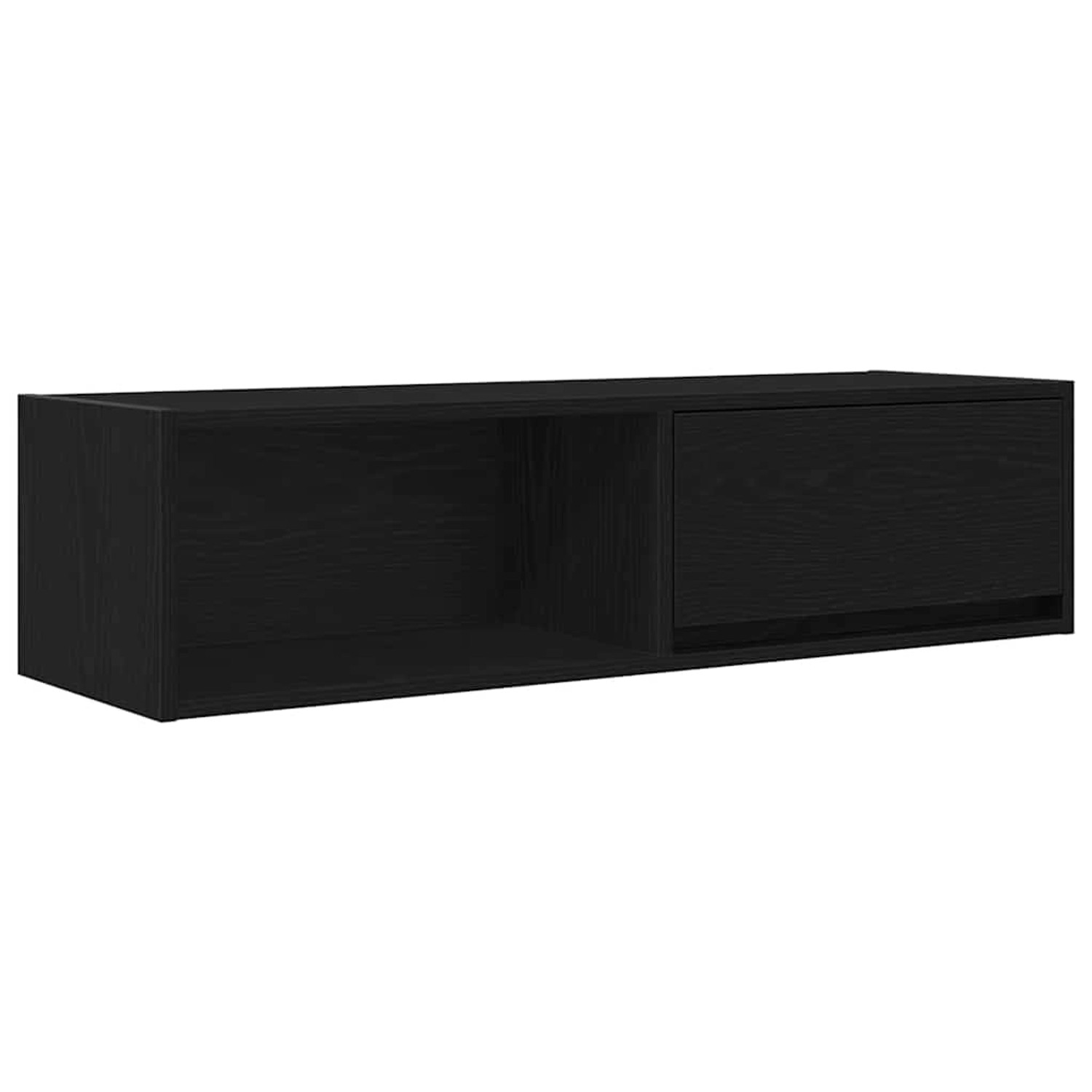 vidaXL TV-Schrank Schwarz Eichen-Optik 100x31x25,5 cm Holzwerkstoff 861474