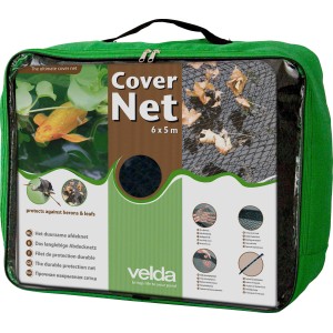 Verpackung des Velda Teich-Abdecknetz 6x5m zum Schutz vor Laub und Reihern.