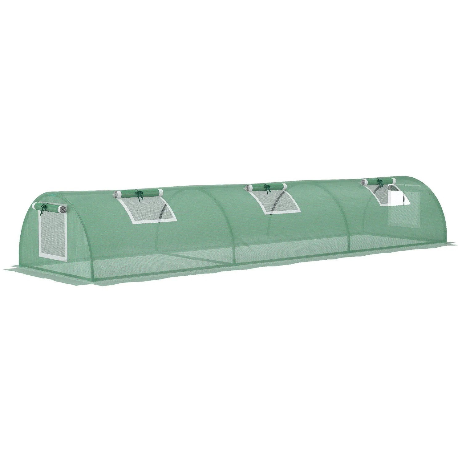 Furnicato Foliengewächshaus Wetterbeständig Uv-beständig Folientunnel 300 Cm X 80 Cm X 45 Cm Grün