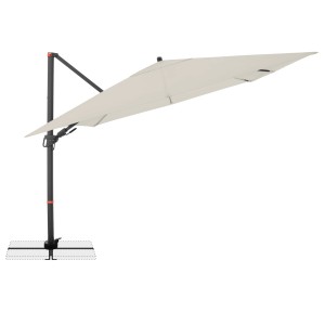 Doppler Ampelschirm MyZone, 280x280 cm, Natur. Quadratischer Sonnenschirm mit Dreh- und Neigungsfunktion.