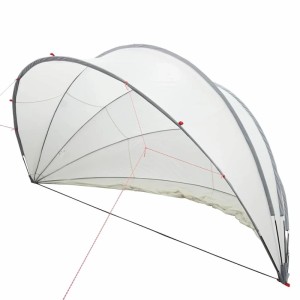 vidaXL Pool-Dome Grau und Orange 472 x 460 x 229 cm 42001118