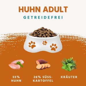 Wildfang Adult Trockenfutter mit Huhn & Kräuter Getreidefrei 2 x 6 kg