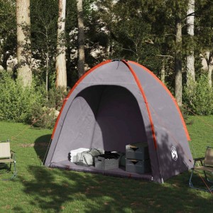 vidaXL Beistellzelt Grau und Orange Wasserdicht 94580