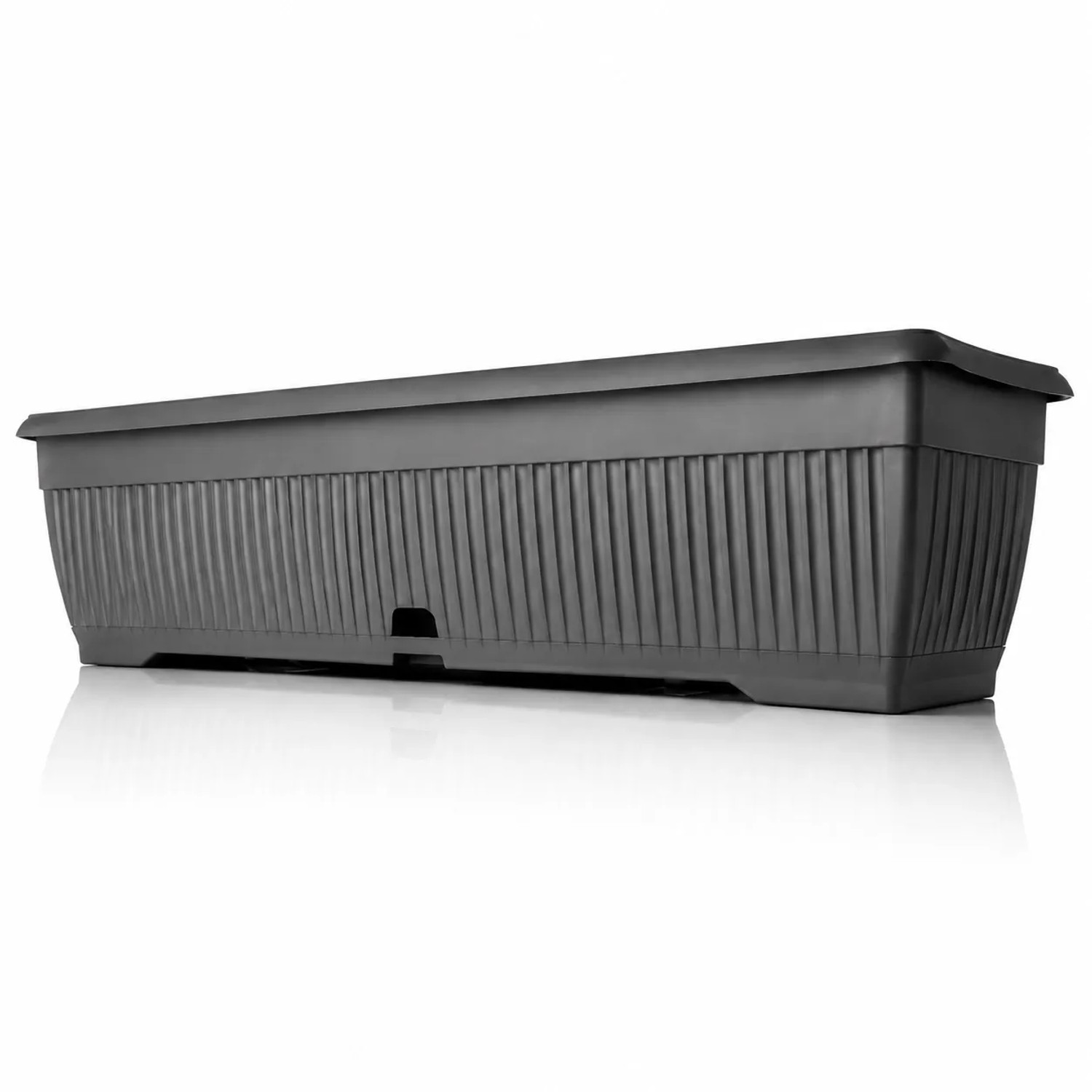 BigDean Blumenkasten 80cm Mit Abnehmbarem Untersetzer Aus Bruchsicherem Kunststoff Balkonkasten Pflanzkasten Mit Wasserspeicher Für Innen Und BigDean Blumenkasten 80 cm mit Untersetzer und Wasserspeicher – bruchsicherer Pflanzkasten für innen und außen – Made in Europe_3
