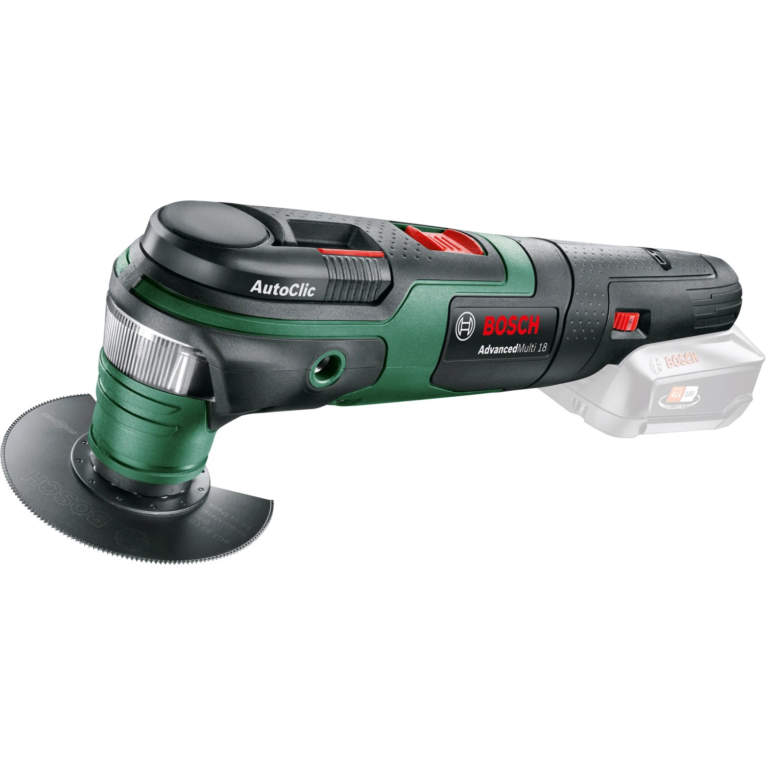 Bosch AdvancedMulti 18V Akku-Multifunktionsgerät mit Sägeblatt. Vielseitiges Multitool für Heimwerker.