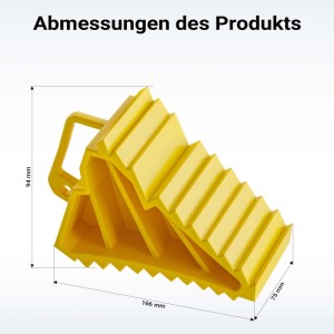Wiltec 2X Unterlegkeile 166X75X94Mm Bremskeil 2T Anhänger Wohnmobil Hemmschuh