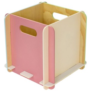 HMF 3740-25CM-80 Aufbewahrungsbox Holz Zusammenstecken 25cm Mehrfarbig