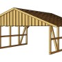 Skan Holz Doppelcarport Schwarzwald mit Dachlattung für Dachziegel.