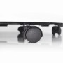 Detailaufnahme: Rollen des TroniTechnik Standventilators für einfachen Transport.