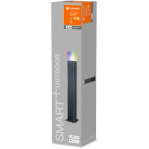 Ledvance Smart+ WiFi Wegeleuchte Cube, 50cm, RGBW, IP44. Smarte Außenleuchte mit Farbwechsel.