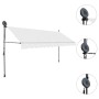 vidaXL Einziehbare Markise Handbetrieben mit LED 400 cm Creme 145875_3