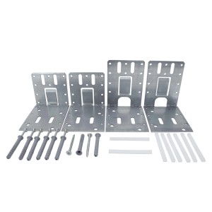 Protektor Türpfostensteckwinkelset für UA/CW 100 Profile, silber, inkl. Dübel und Führungsleisten.