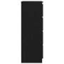 Schwarzes vidaXL Sideboard in Eichen-Optik mit 4 Schubladen, 60x35x98,5 cm.