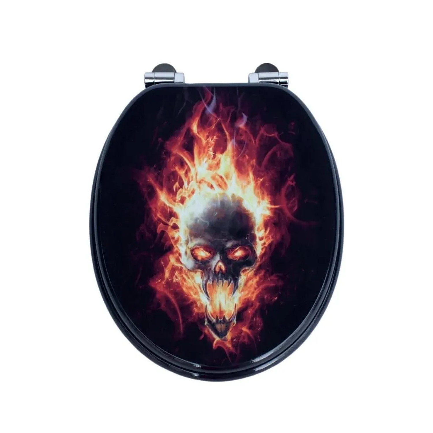 Sinobath WC Sitz mit Absenkautomatik  Flammen Schädel