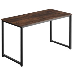 Tectake Schreibtisch Flint Industrial Style Holz und Stahl  59 x 140 x 76 50 cm Industrial Holz Dunkel  Rustikal