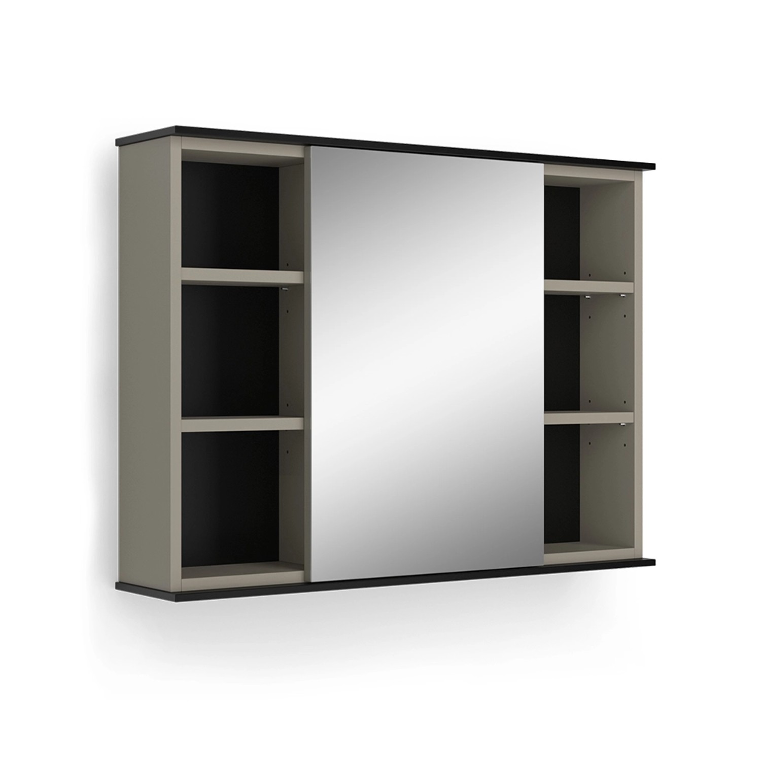Vicco Badspiegelschrank Joli Greige 80 x 60 cm mit Spiegel günstig online kaufen