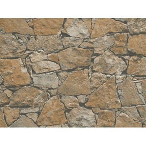 A.S. Creation Vliestapete Dekora Natur 6 Stein Braun, detailreiche Steinoptik für Innenräume.