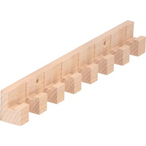 Siro Hakenleiste S660 aus Buche mit 8 Haken, unbehandelt und FSC®-zertifiziert.