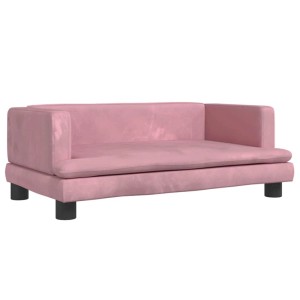 vidaXL Hundebett Rosa 80x45x30 cm Samt 171897