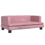 vidaXL Hundebett Rosa 80x45x30 cm Samt 171897