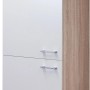 Flex-Well Kühlschrank-Umbau Florida mit PKM KS 120.4A+ EB, Front Weiß, Korpus Sonoma Eiche
