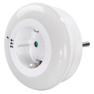 Hama LED-Nachtlicht Circle Colour mit Steckdose und Lichtsensor, Farbe wählbar.