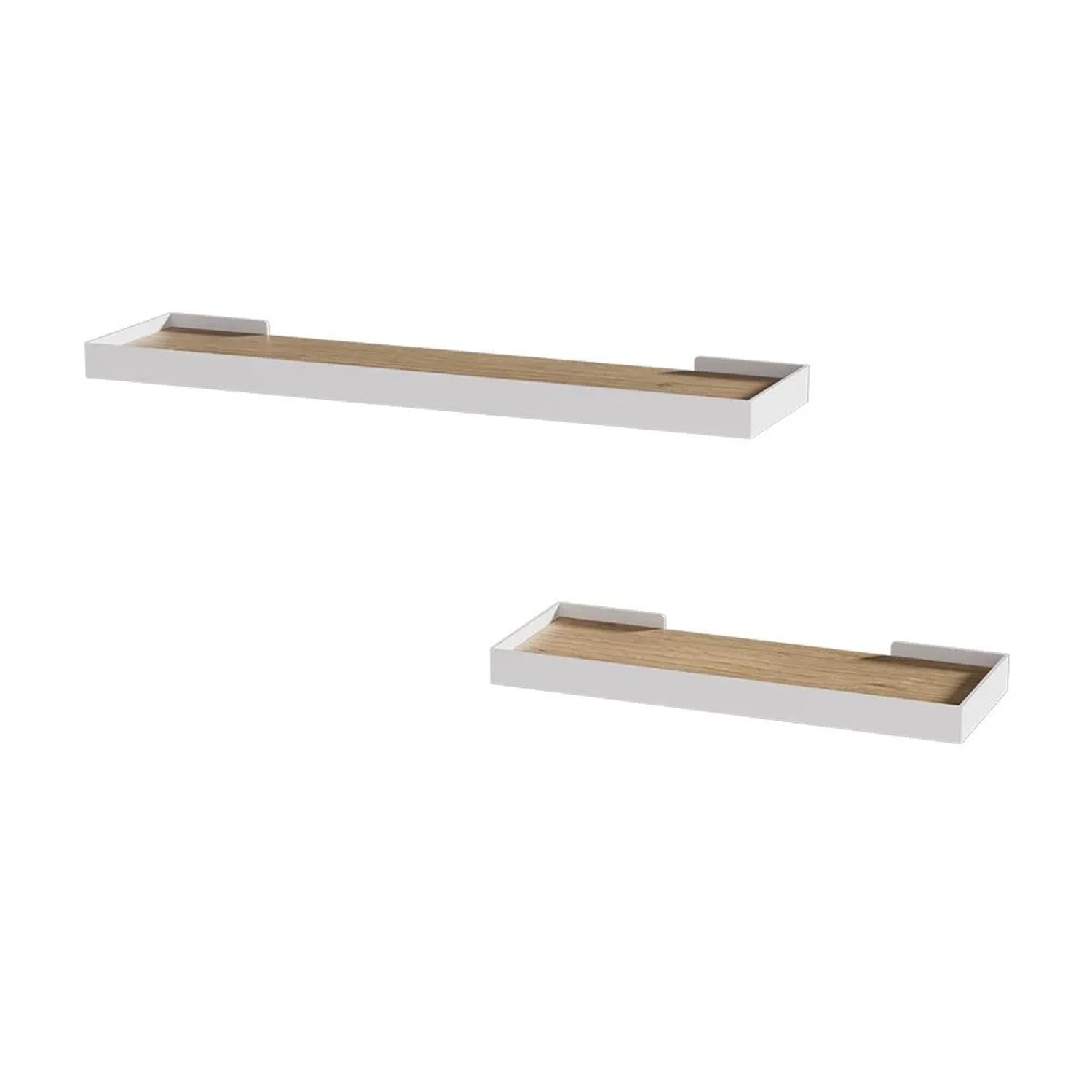 Vicco Wandregal Erni Weiß Goldkraft Eiche 60 x 3 2er-Set Art Nr 54232