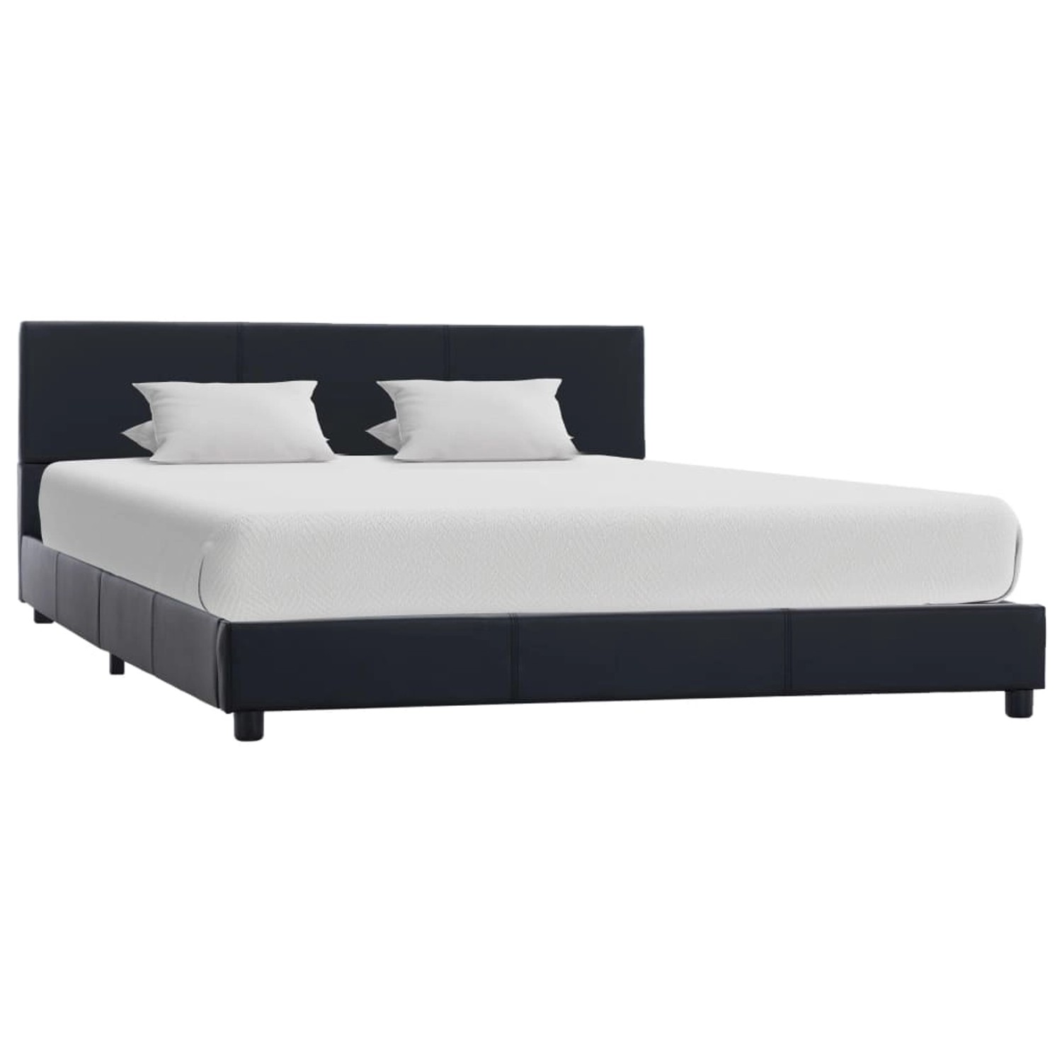vidaXL Bettgestell Schwarz Kunstleder 120x200 cm 284770 günstig online kaufen