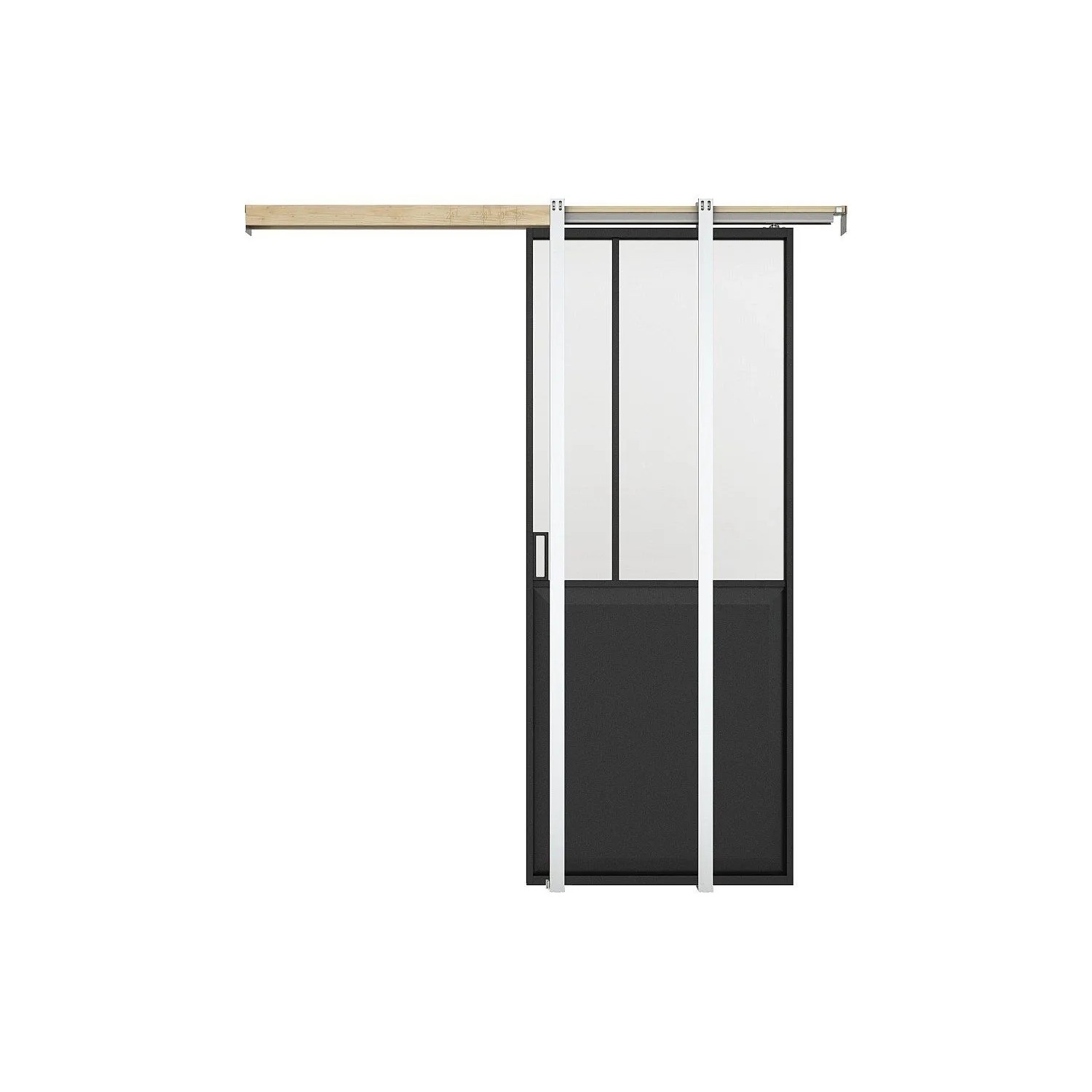 Vente-unique Schiebetür Artisto Schwarz 83 cm