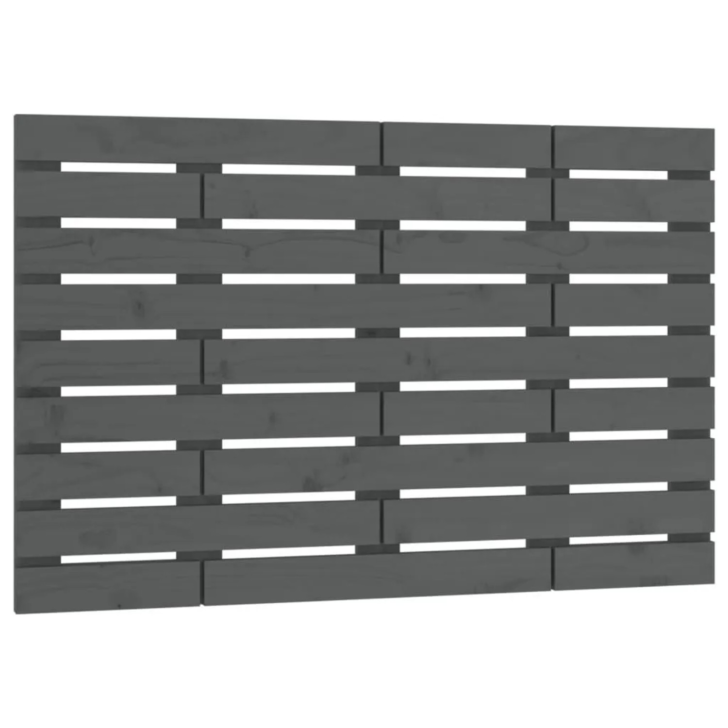 vidaXL Wand-Kopfteil Grau 106x3x63 cm Massivholz Kiefer 824715