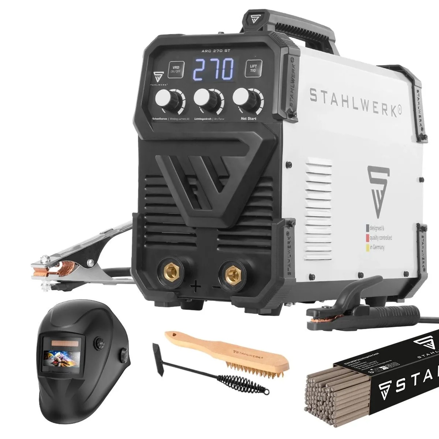 STAHLWERK Schweißgerät ARC 270 ST DC Vollausstattung Mit Echten 250 Ampere