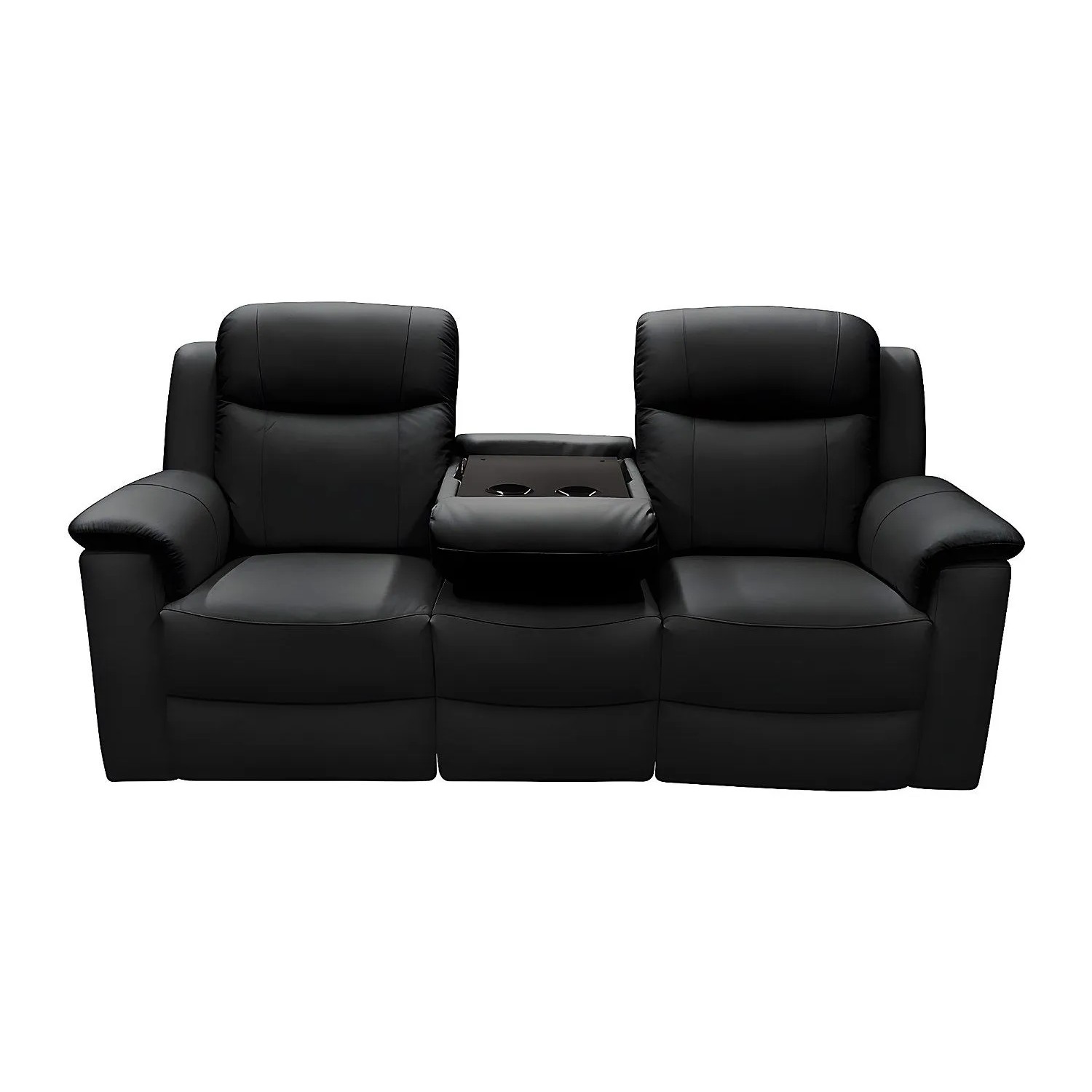 Vente-unique Relaxsofa Evasion Schwarz 205 cm