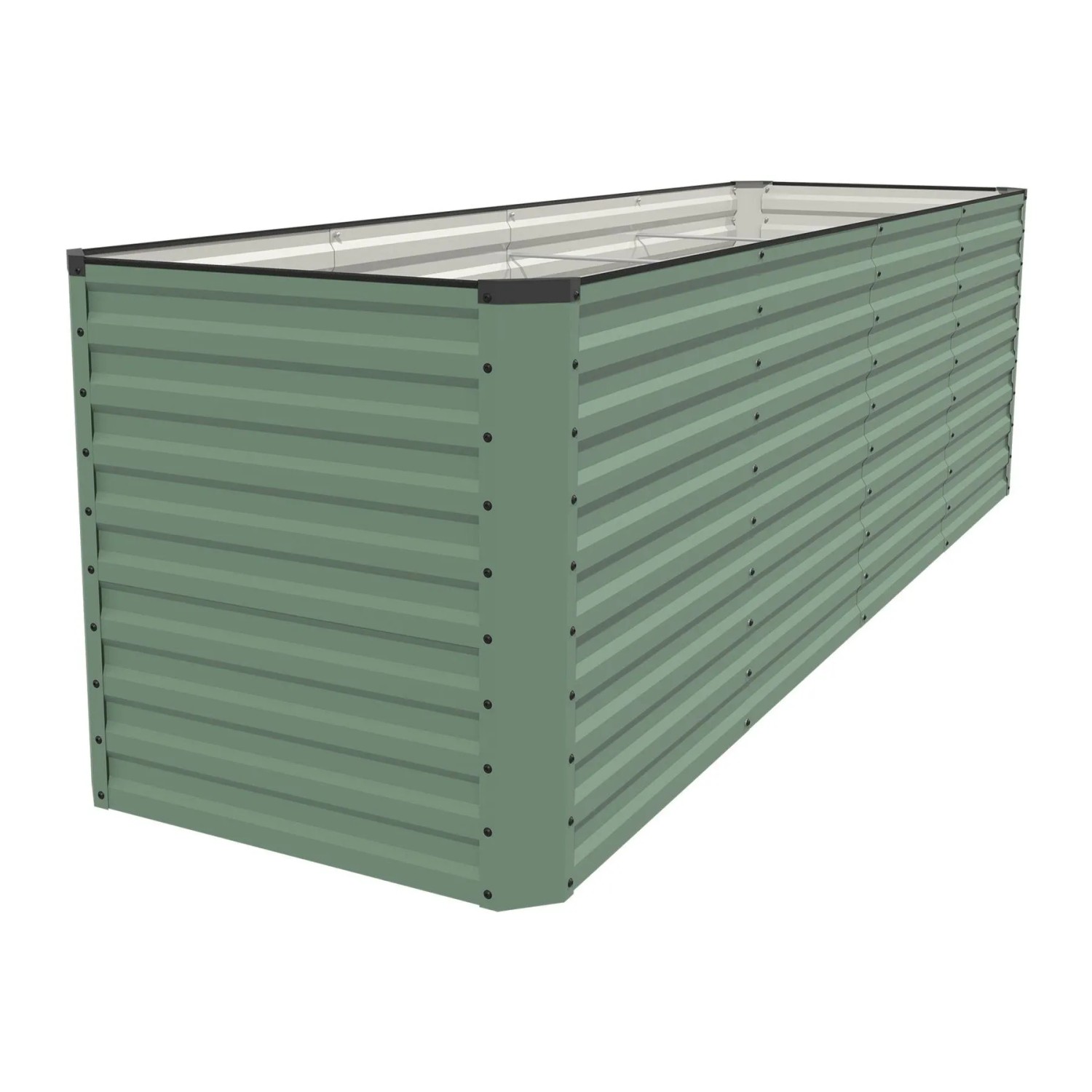 VidaAtHome.de RIVARO Hochbeet 90 x 307 x 90 cm Waldgrün mit Schwarz