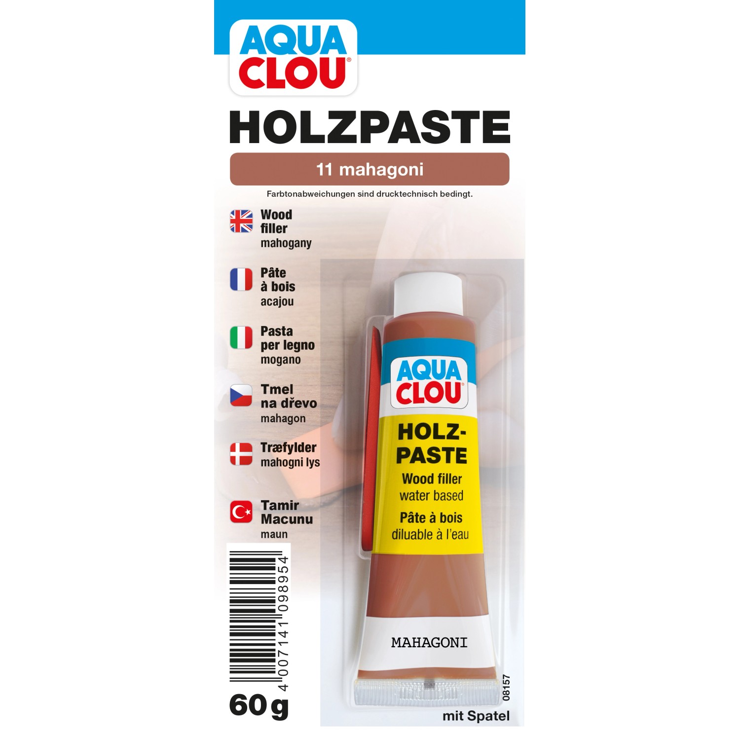 Clou Holzpaste wasserverdünnbar Mahagoni 60 g günstig online kaufen