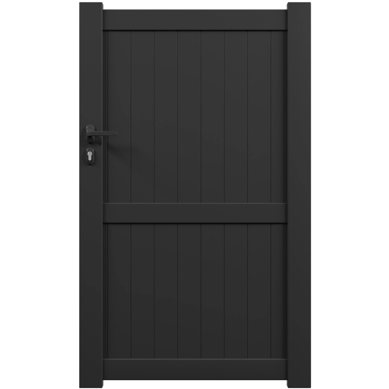 Gardengate Hof und Gartentür Aluminium CL04 180 cm x 100 cm Anthrazit