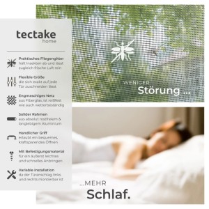 Anthrazit Fliegengitter mit feinem Fiberglasnetz und Aluminiumrahmen für Türen. Hält Insekten ab, lässt Luft durch, sorgt für ruhigen Schlaf.