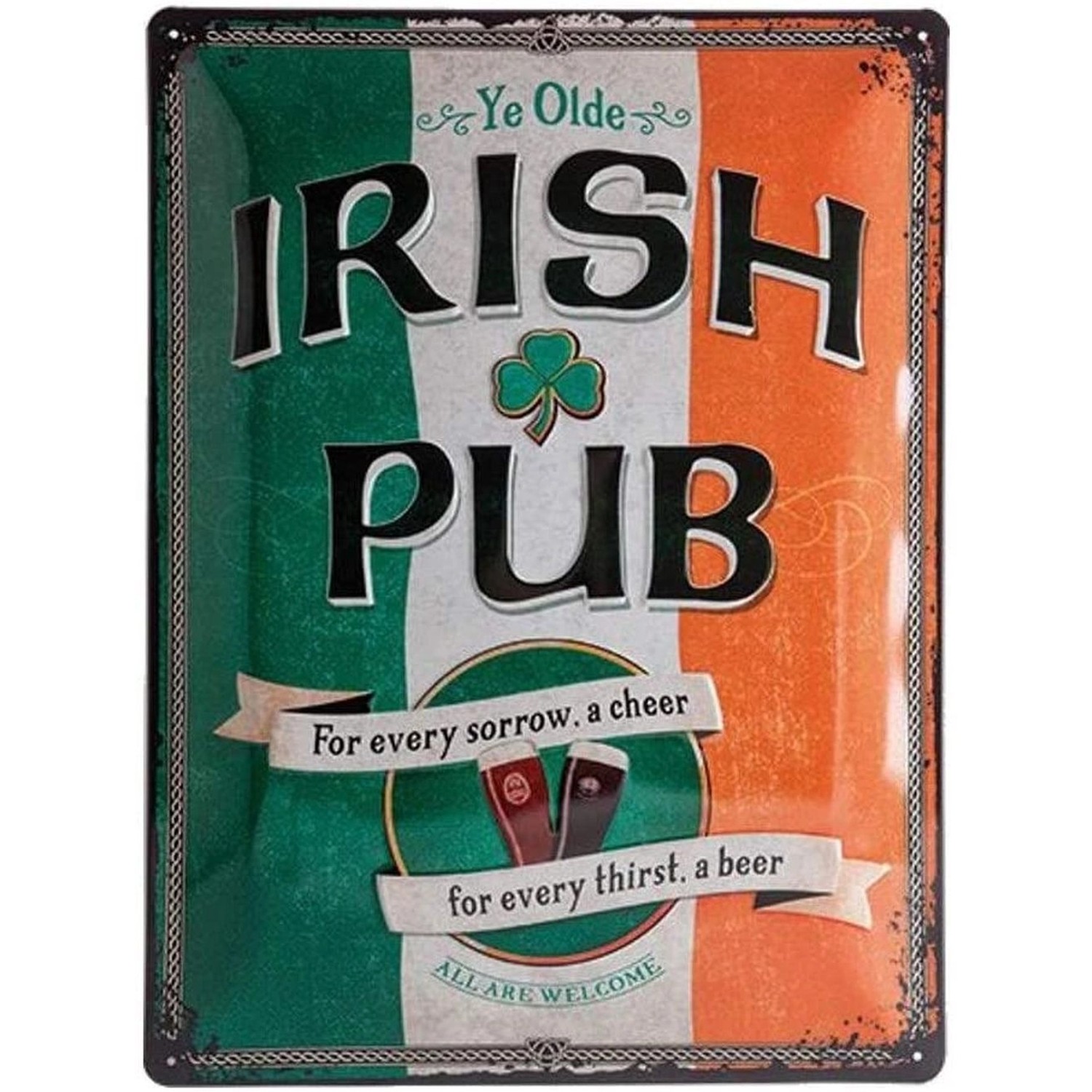 Nostalgic-Art Blechschild 30 x 40 cm - Open Bar - Irish Pub günstig online kaufen