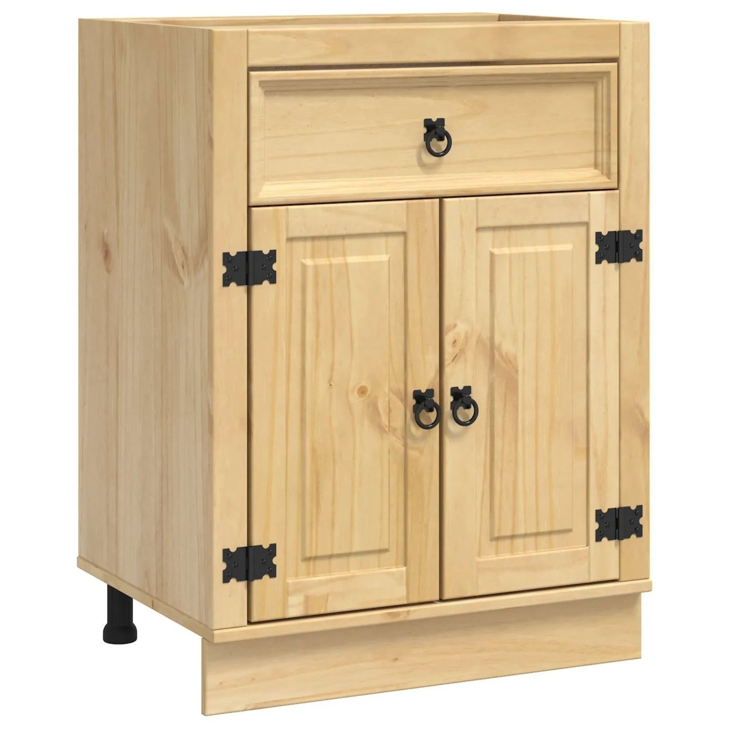 vidaXL Schrank mit Regal Honig 60 x 46 x 81,5 cm Massives Kiefernholz 42007 günstig online kaufen
