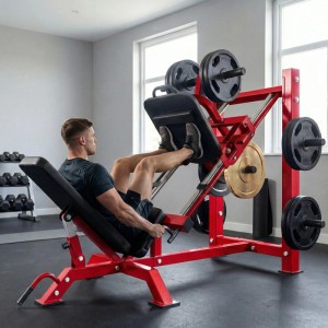 SPORTNOW Beinpresse Stahl 185 x 120 x 140 cm Rot
