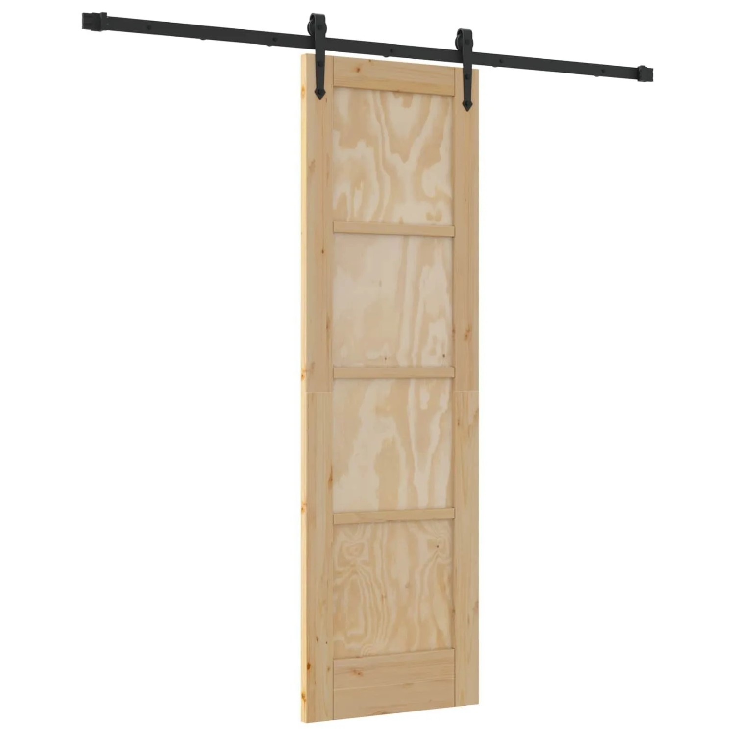 vidaXL Schiebetür ORKDAL Natur und Schwarz 61 x 198,5 cm 3445575